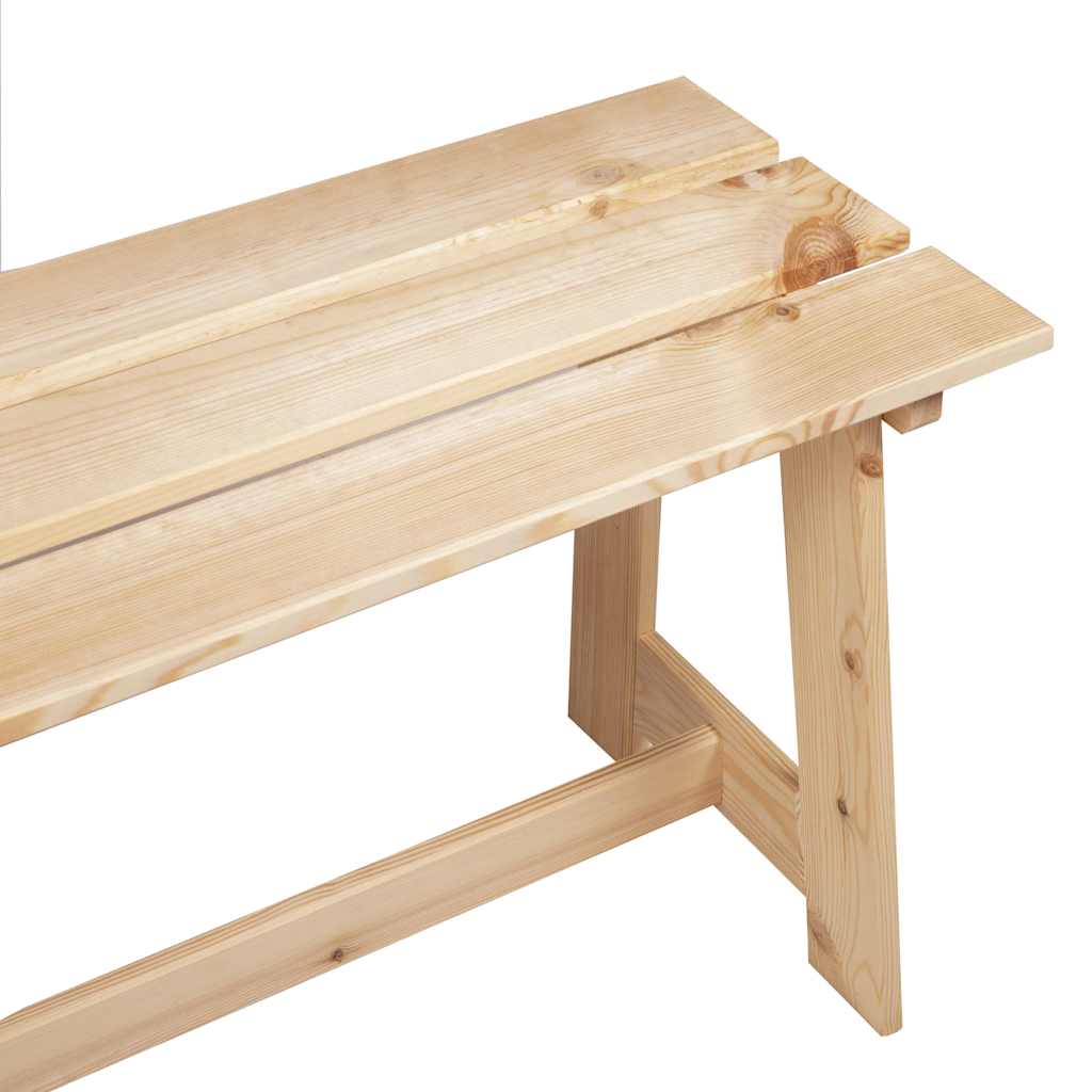 Udendørs Bænk 119 X 37 X 47 Cm Massiv Fyrretræ