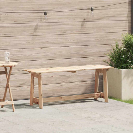 Udendørs Bænk 119 X 37 X 47 Cm Massiv Fyrretræ