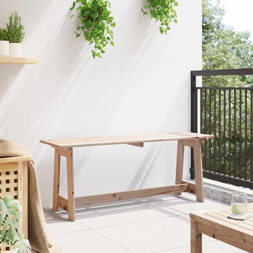 Udendørs Bænk 119 X 37 X 47 Cm Massiv Fyrretræ