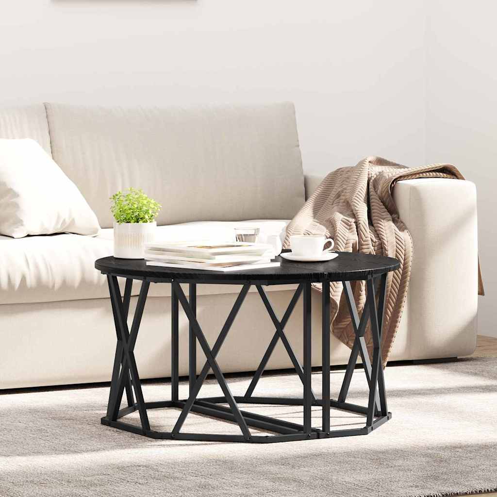 Sofabord Etræ 80 X 80 X 42 Cm Ingeniørtræ Og Stål
