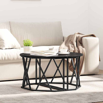 Sofabord Etræ 80 X 80 X 42 Cm Ingeniørtræ Og Stål