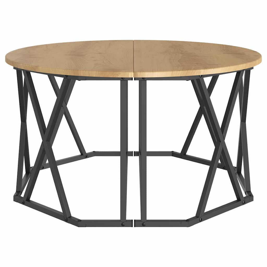 Sofabord Etræ 80 X 80 X 42 Cm Ingeniørtræ Og Stål