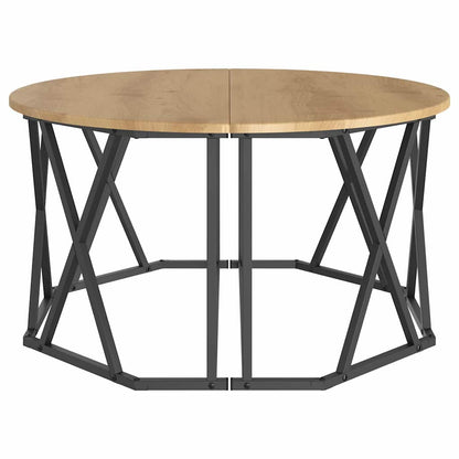 Sofabord Etræ 80 X 80 X 42 Cm Ingeniørtræ Og Stål