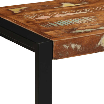 Bænk 80X35X45 Cm Massivt Flerfarvet