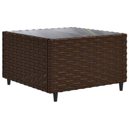 Loungesæt Til Haven 6 Dele Med Hynder Polyrattan Brun