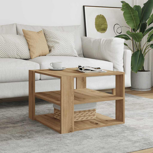 Sofabord 58X58X40 Cm Konstrueret Træ Kunsteg