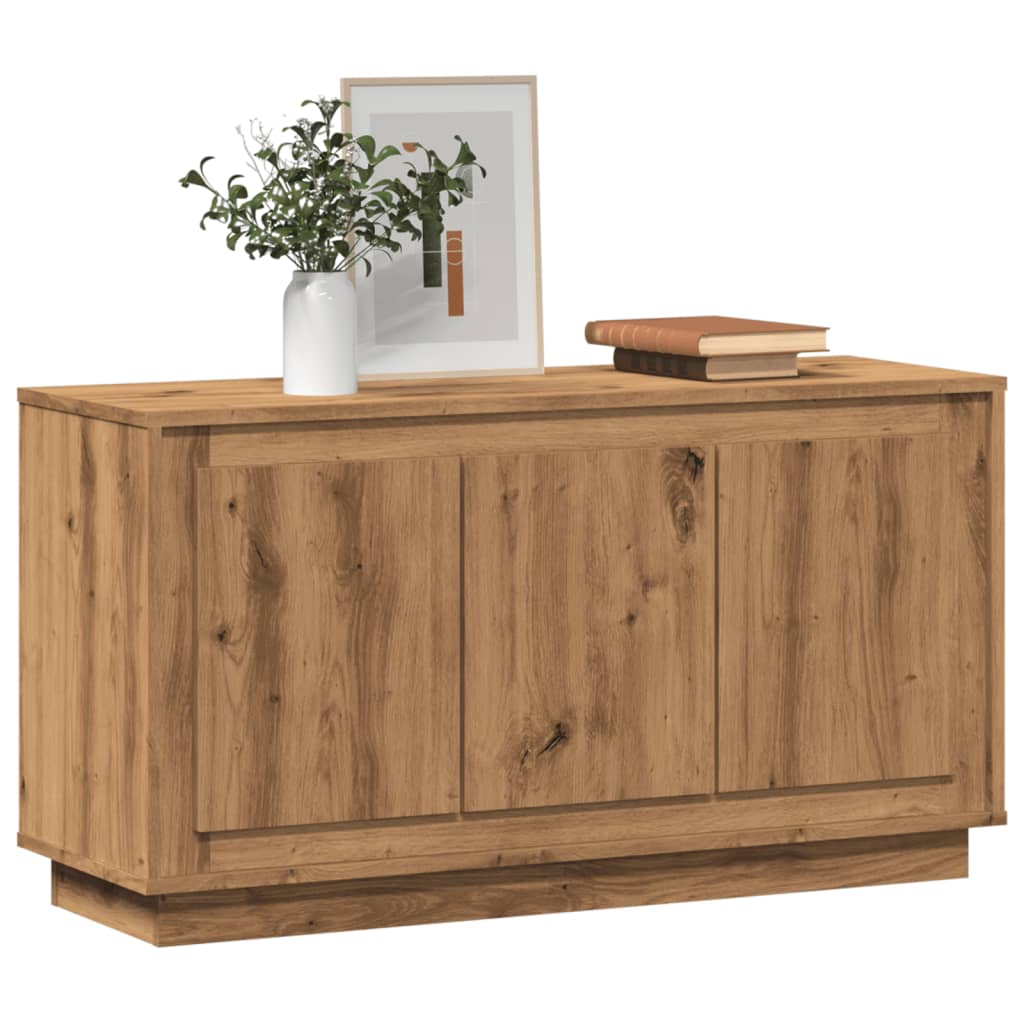 Skænk Håndlavet Eg 102X35X55 Cm Konstrueret Træ