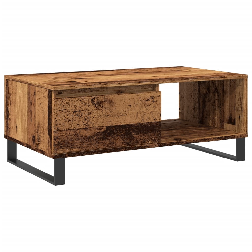 Sofabord 90X50X36,5 Cm Konstrueret Træ Gammeldags Træ