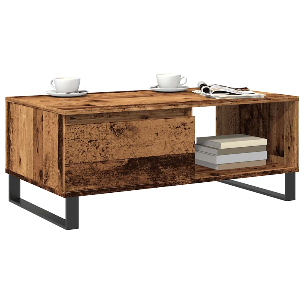 Sofabord 90X50X36,5 Cm Konstrueret Træ Gammeldags Træ
