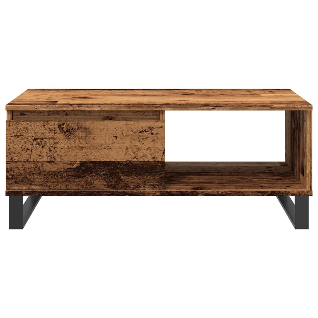 Sofabord 90X50X36,5 Cm Konstrueret Træ Gammeldags Træ