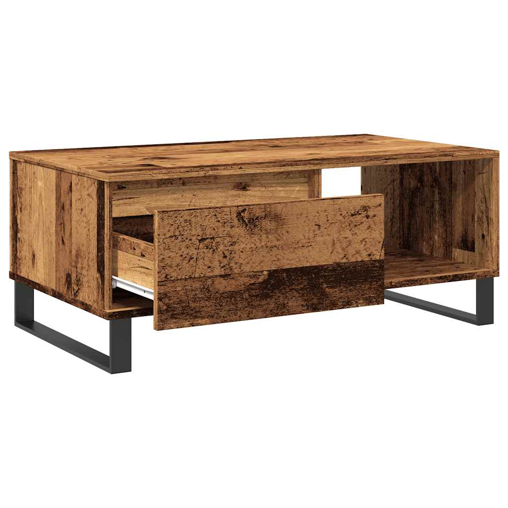 Sofabord 90X50X36,5 Cm Konstrueret Træ Gammeldags Træ
