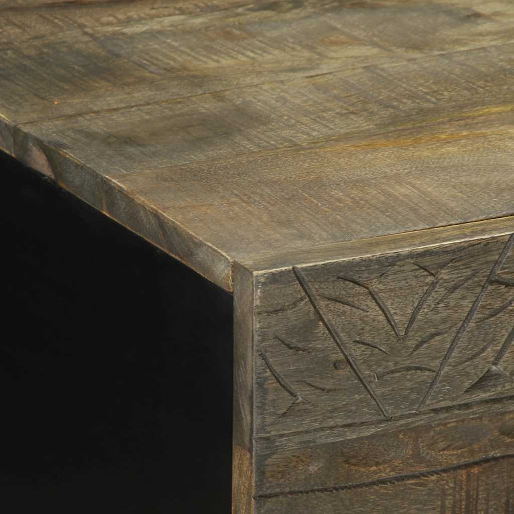 Sofabord 100X54X40 Cm Massivt Mangotræ Lysegrå