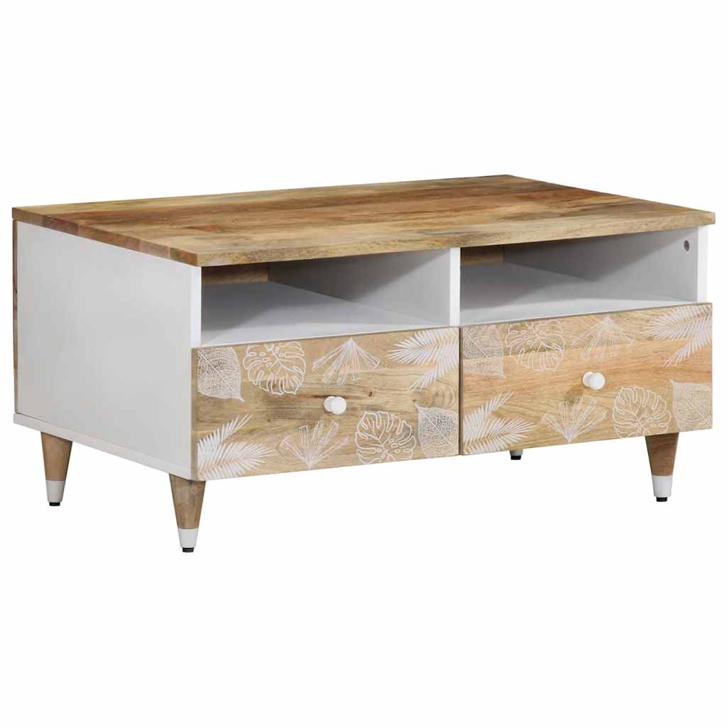 Sofabord 80X54X40 Cm Massivt Mangotræ