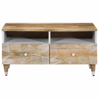 Sofabord 80X54X40 Cm Massivt Mangotræ