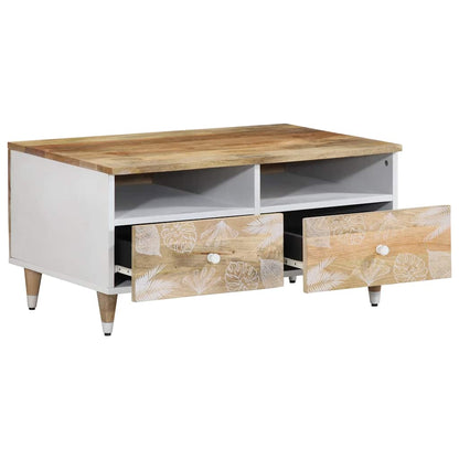 Sofabord 80X54X40 Cm Massivt Mangotræ