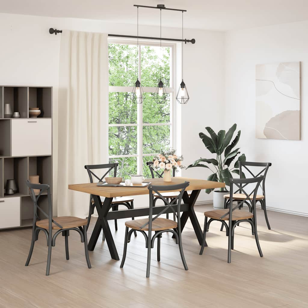 Spisebord Noain A-Formede Ben 160X90X75 Cm Massivt Træ Fyrretræ