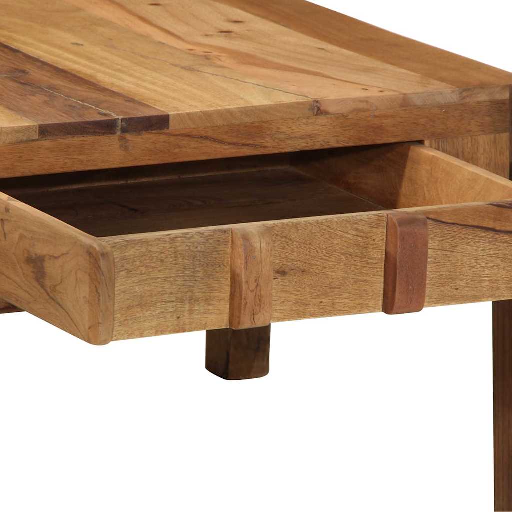 Sofabord Med Skuffe Brun 110 X 54 X 35 Cm Solid Genbrugs Træ