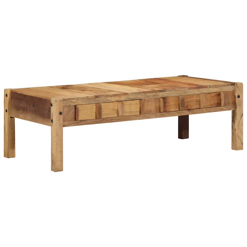 Sofabord Med Skuffe Brun 110 X 54 X 35 Cm Solid Genbrugs Træ