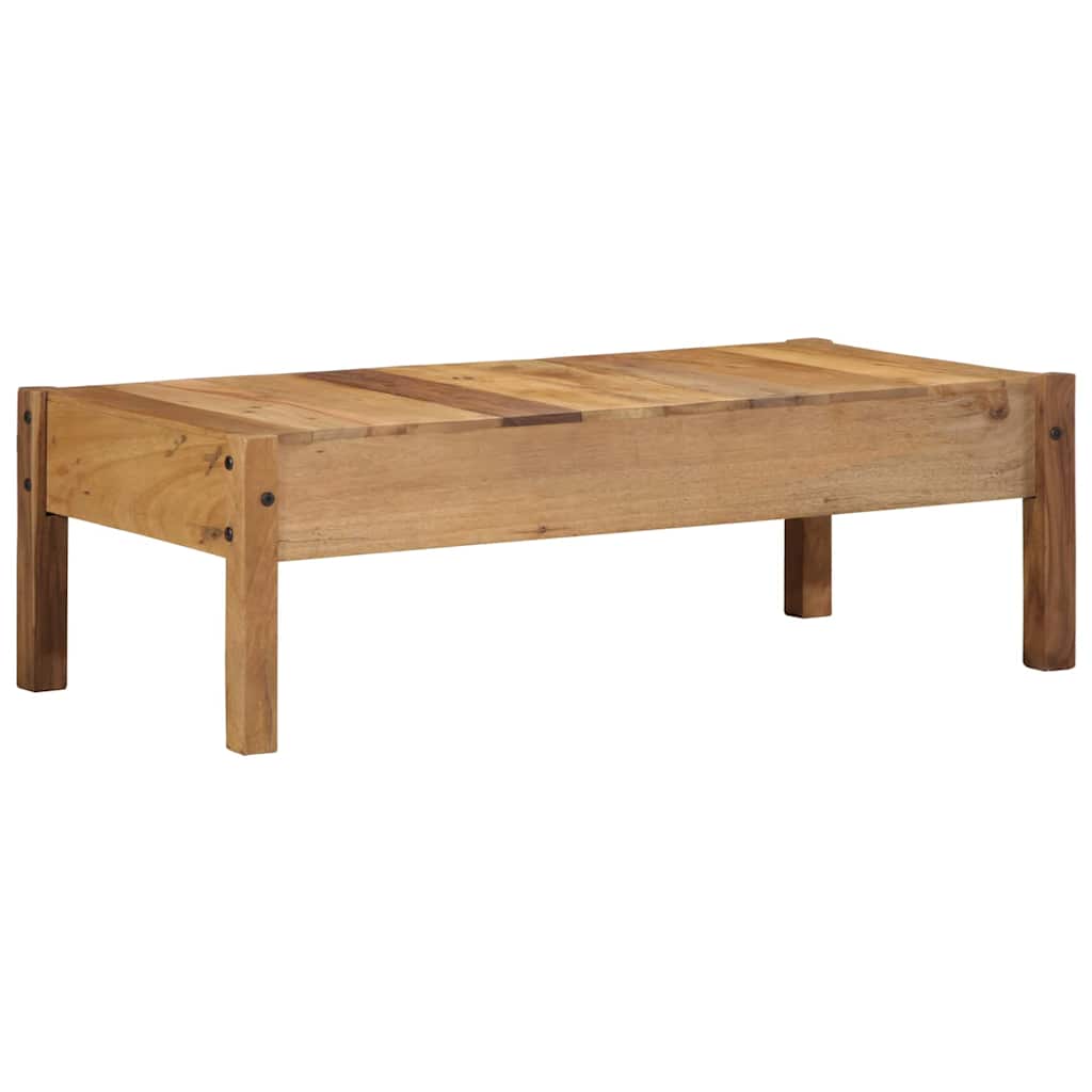 Sofabord Med Skuffe Brun 110 X 54 X 35 Cm Solid Genbrugs Træ
