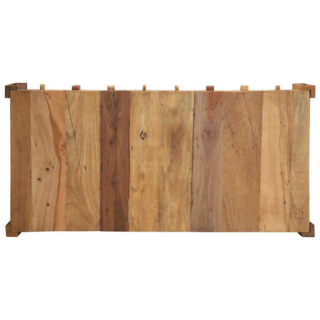 Sofabord Med Skuffe Brun 110 X 54 X 35 Cm Solid Genbrugs Træ