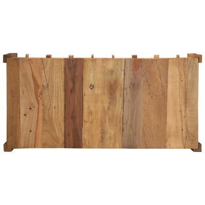 Sofabord Med Skuffe Brun 110 X 54 X 35 Cm Solid Genbrugs Træ