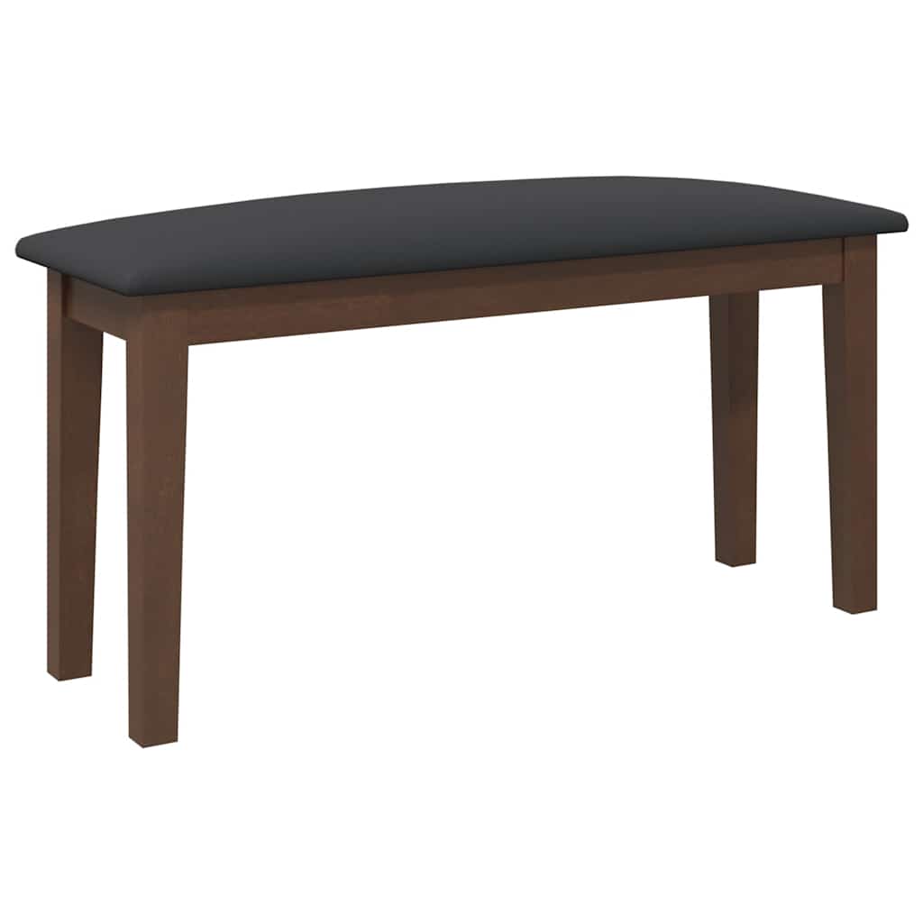 Bænk 90 Cm Massivt Gummitræ Brun