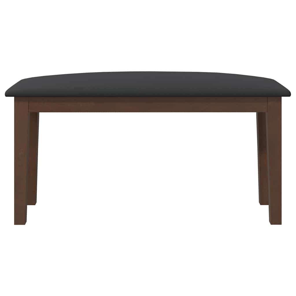 Bænk 90 Cm Massivt Gummitræ Brun