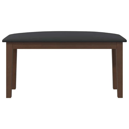 Bænk 90 Cm Massivt Gummitræ Brun