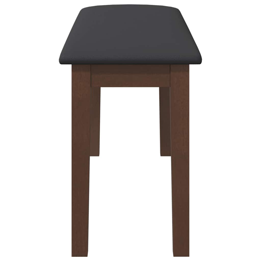 Bænk 90 Cm Massivt Gummitræ Brun