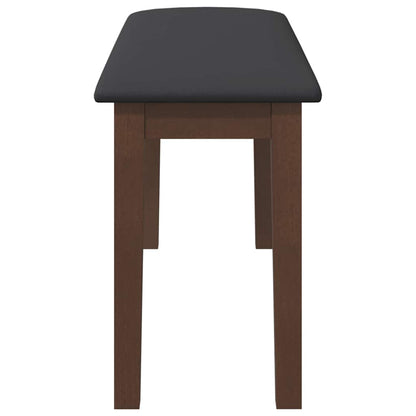 Bænk 90 Cm Massivt Gummitræ Brun