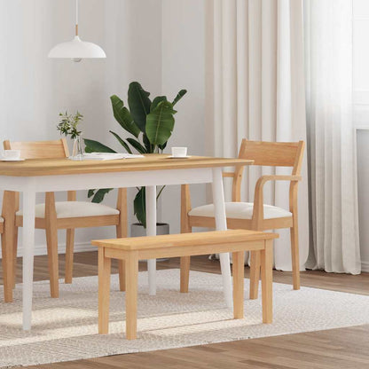 Bænk 90 Cm Massivt Gummitræ Brun