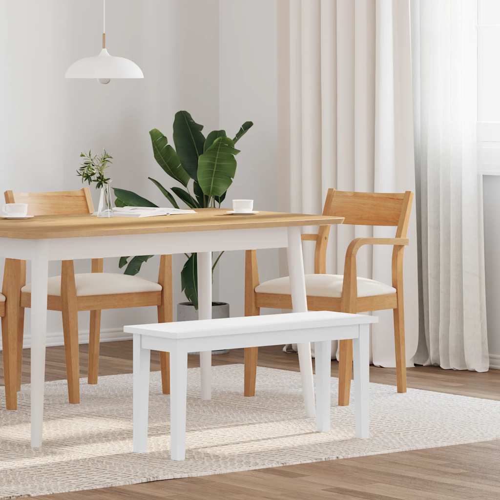 Bænk 90 Cm Massivt Gummitræ Brun