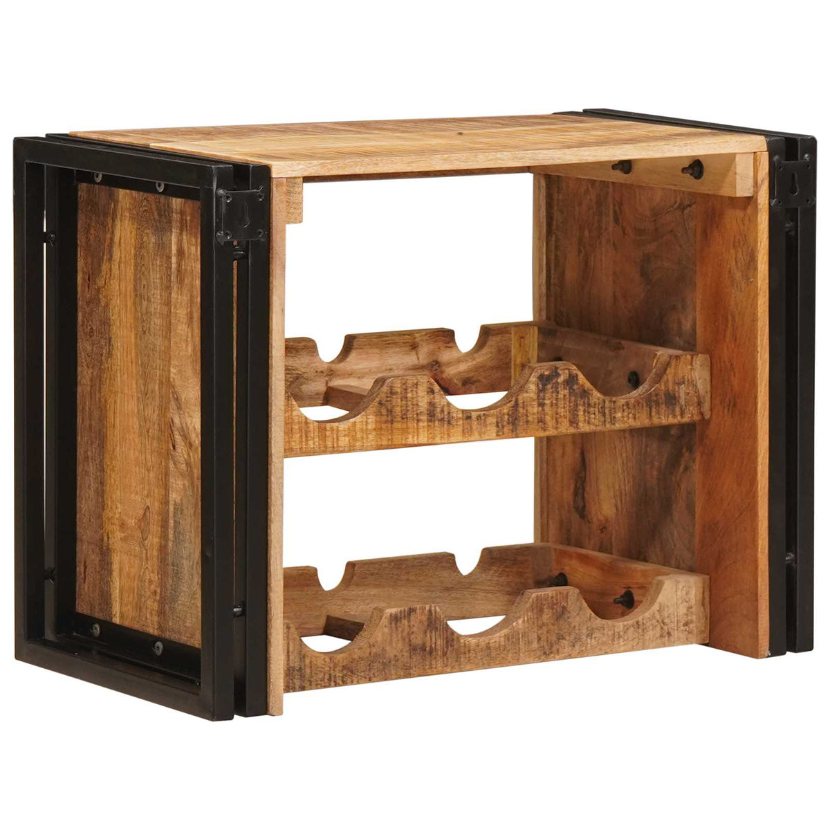 Vinfad Brun 60 X 45 X 33 Cm Solid Grov Mango Træ