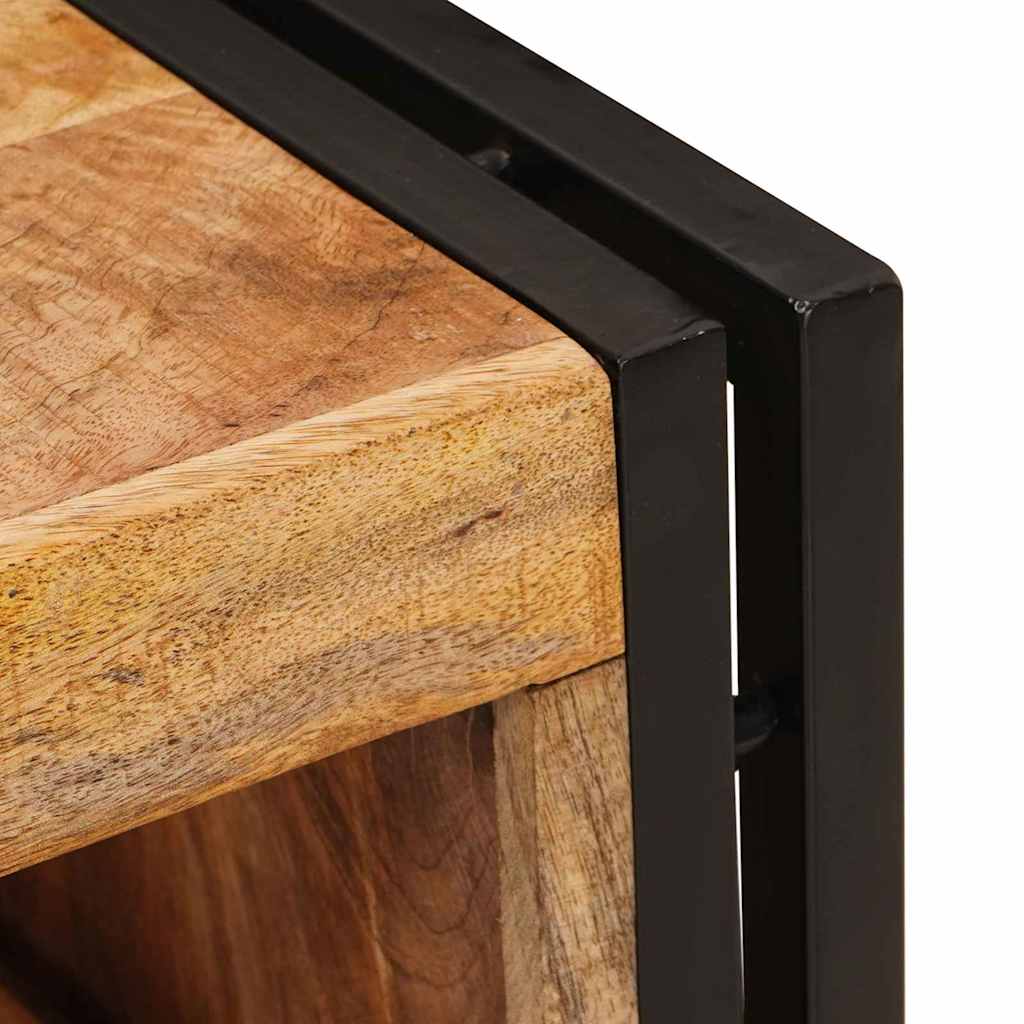 Vinfad Brun 100 X 45 X 33 Cm Solid Grov Mango Træ