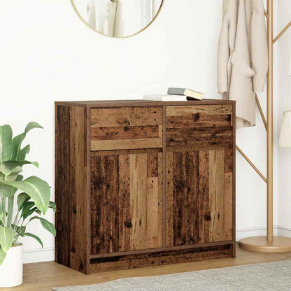 Kommode Med Skuffe 80X34X76 Cm Konstrueret Træ