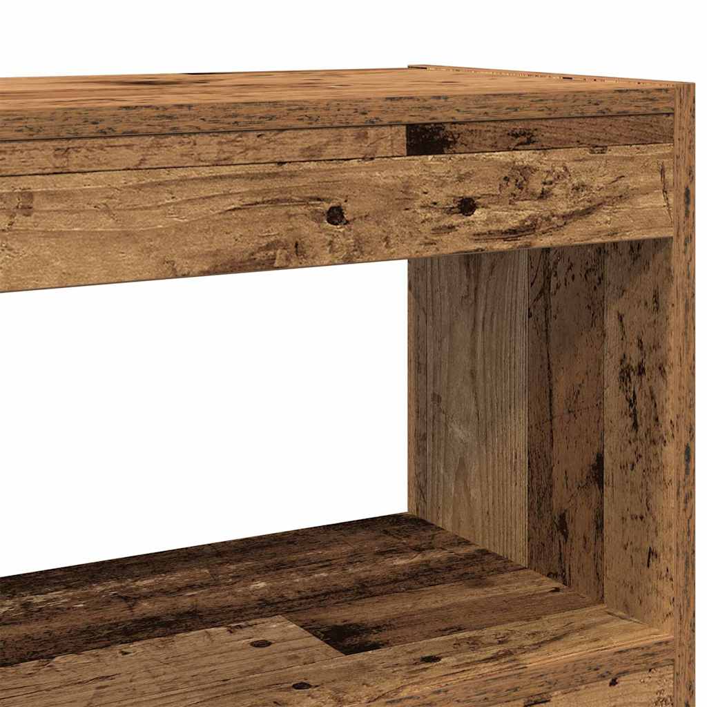 Bogreol 2 Niveauer 100 X 30 X 72 Cm Konstrueret Træ