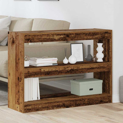 Bogreol 2 Niveauer 100 X 30 X 72 Cm Konstrueret Træ