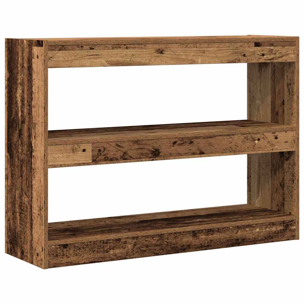 Bogreol 2 Niveauer 100 X 30 X 72 Cm Konstrueret Træ