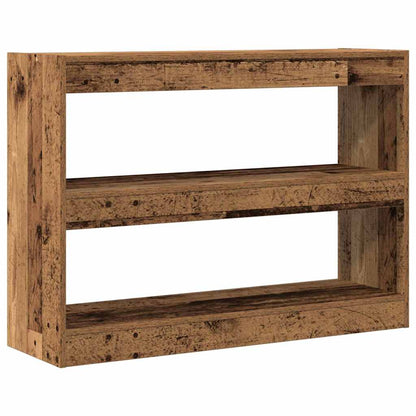 Bogreol 2 Niveauer 100 X 30 X 72 Cm Konstrueret Træ