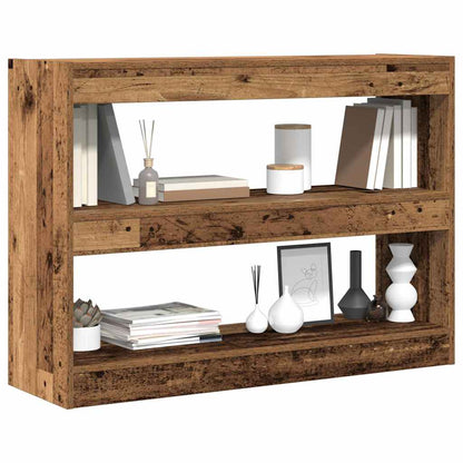 Bogreol 2 Niveauer 100 X 30 X 72 Cm Konstrueret Træ