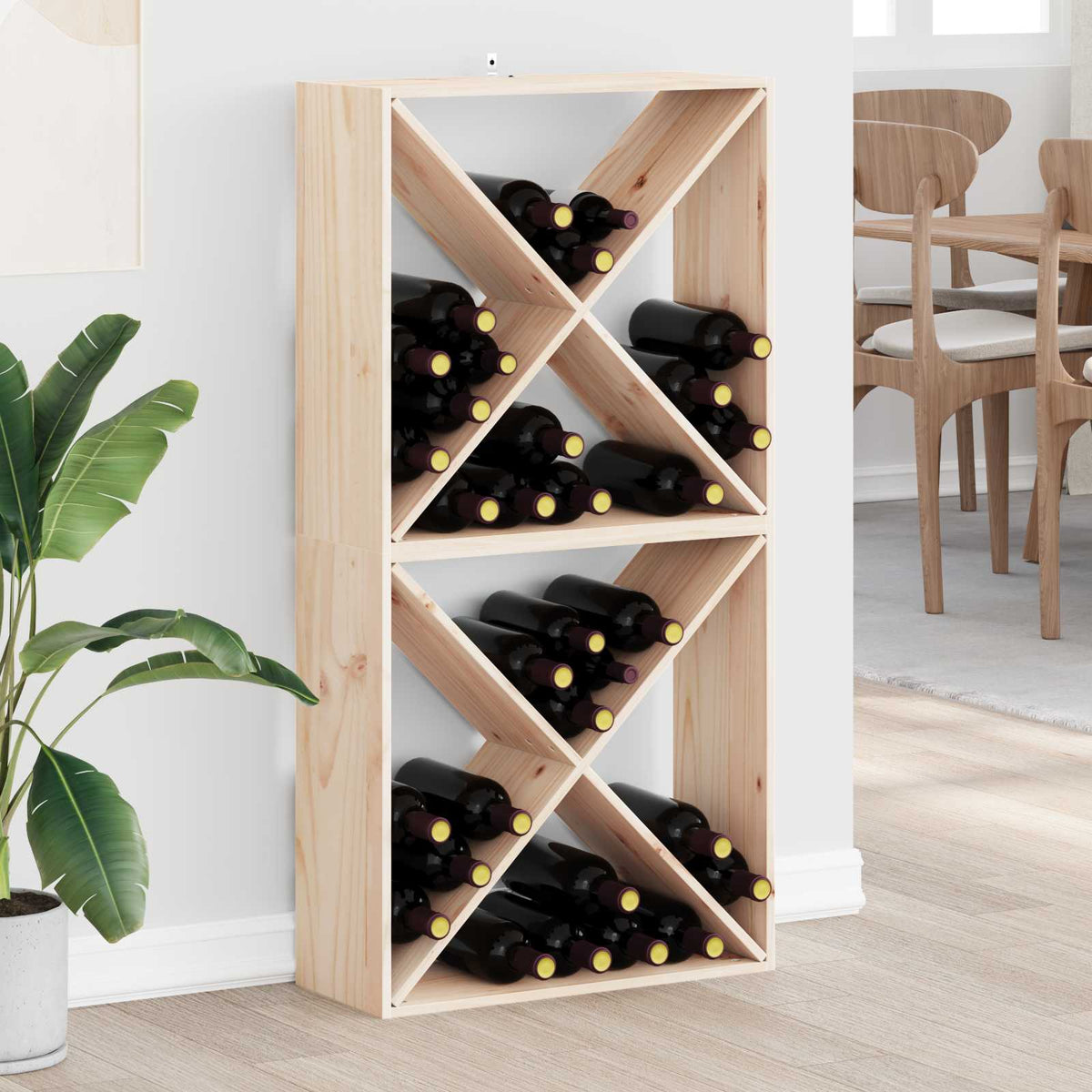 Vinfad 2 Stk. 62 X 25 X 62 Cm Massiv Fyrretræ