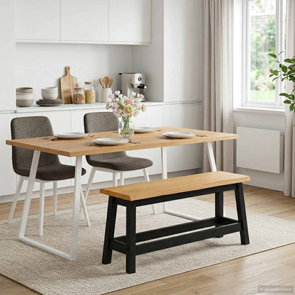 Spisebænk Ekai 91,5 X 29 X 45,5 Cm Massivt Fyrretræ
