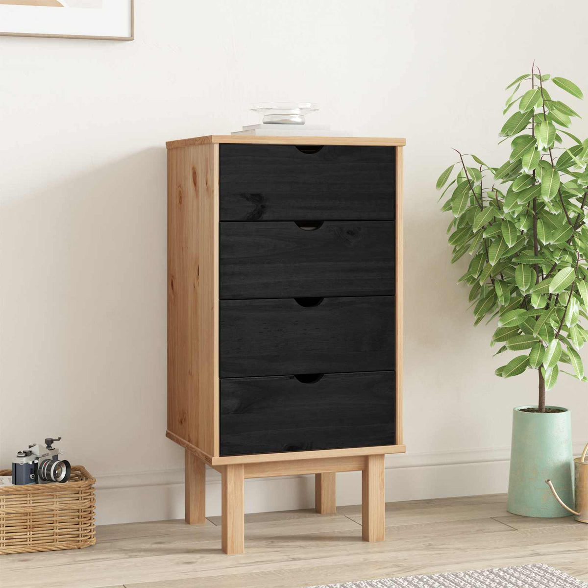 Kommode Otta 45X39X90 Cm Massivt Fyrretræ