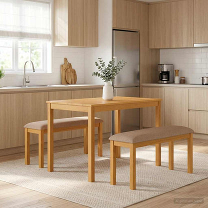 Spisebænk 95 X 32 X 45 Cm Massivt Eg Træ Sort