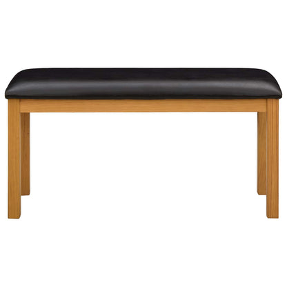 Spisebænk 95 X 32 X 45 Cm Massivt Eg Træ Sort