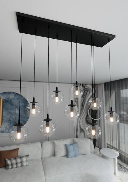 Cosmo 9 pendant light clear