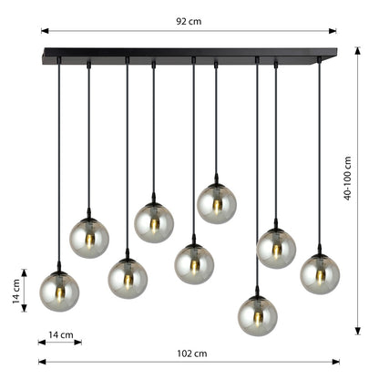 Cosmo 9 pendant light graphite