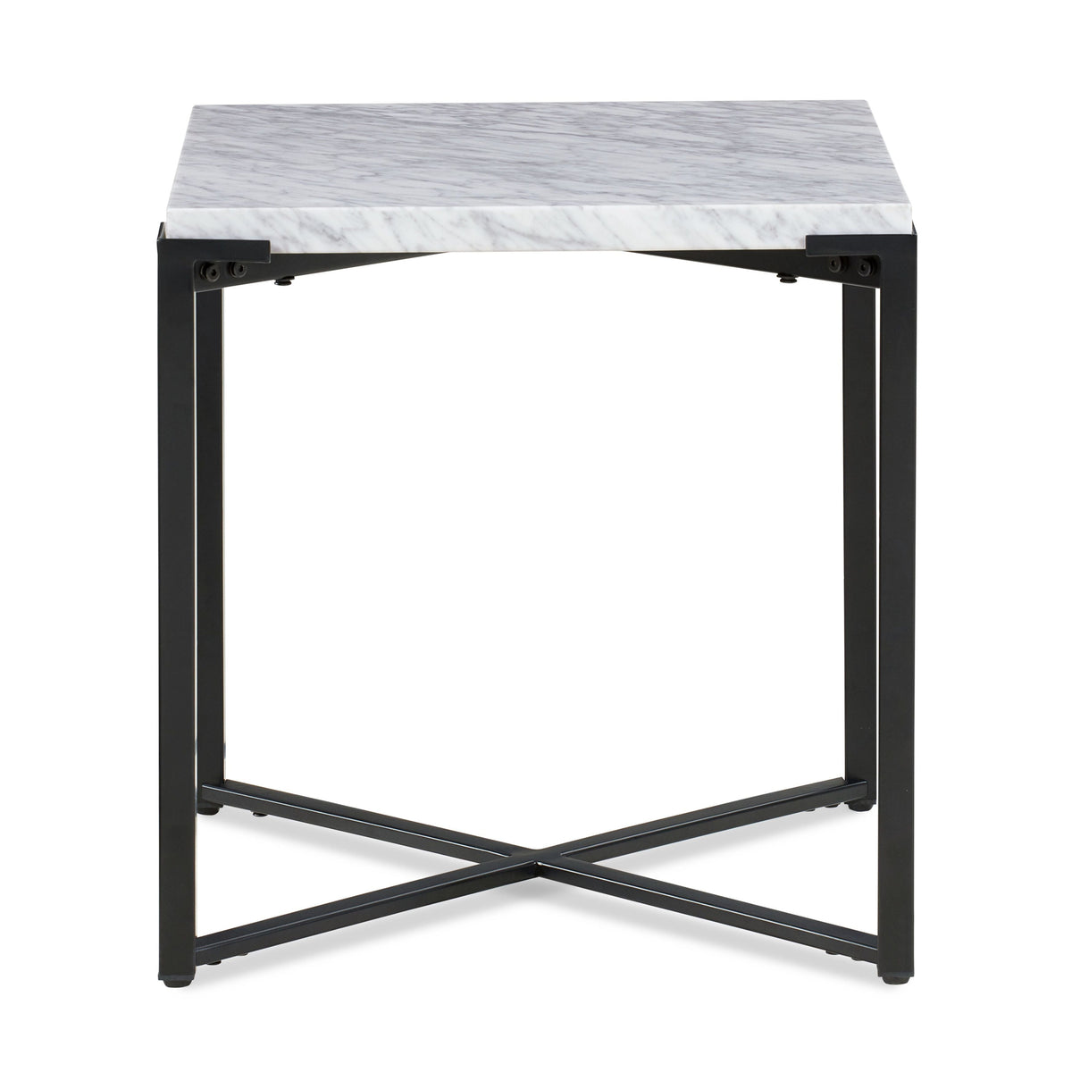 Saxon sidebord i Carrara-marmor og mat sort