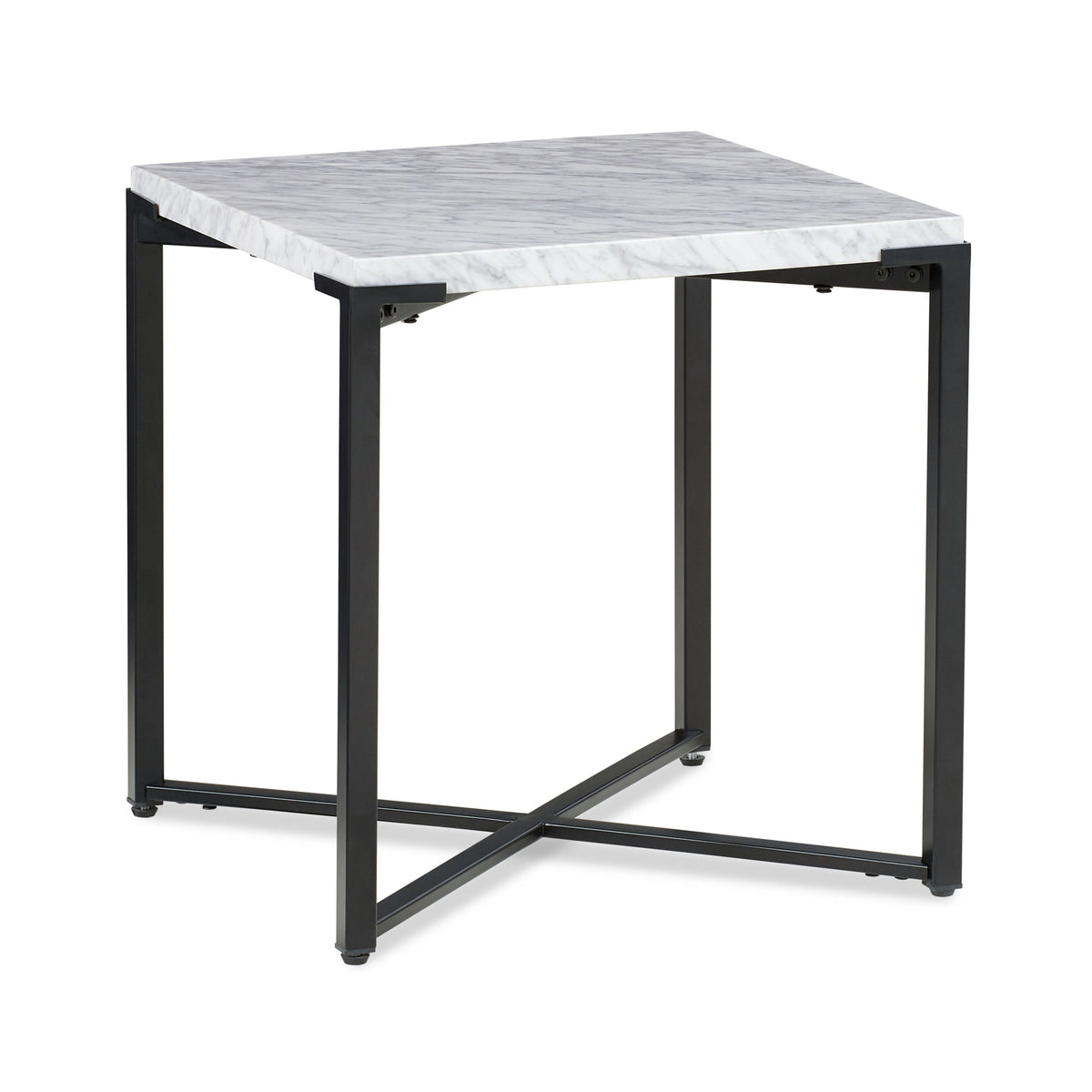 Saxon sidebord i Carrara-marmor og mat sort