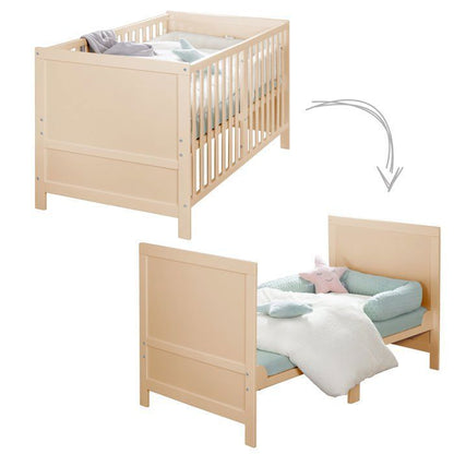 Convertible baby cot - 70 x 140 cm - ROBA - EASY SLEEP - Natural wood